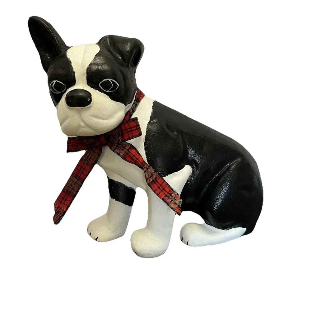 Vintage Cast Iron EMIG #8081 Boston Terrier Doorstop‎ 7 1/2 